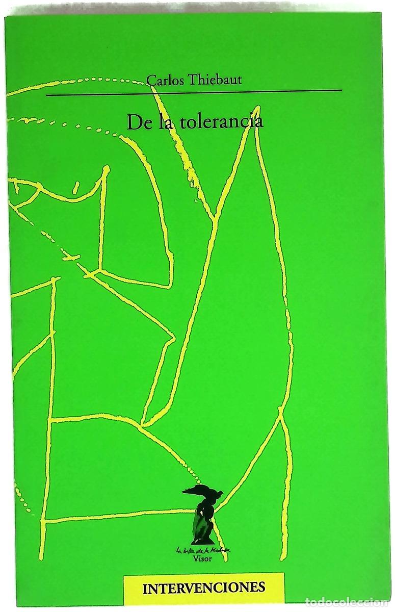 Libros: De la tolerancia - Carlos Thiebaut