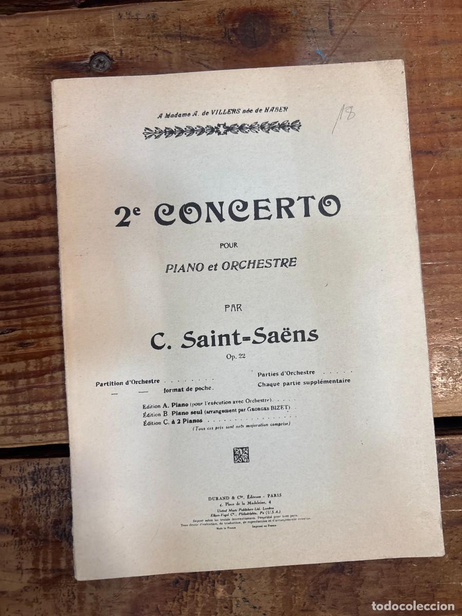 Libros: SAINT-SA&Euml;NS Camille Concerto No 2 2 Pianos 4 mains 1946 Idioma: Espa&ntilde;ol