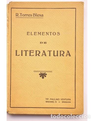 Libri di seconda mano: Elementos de literatura. Preceptiva e historia literaria - TORRES BLESA, Raimundo