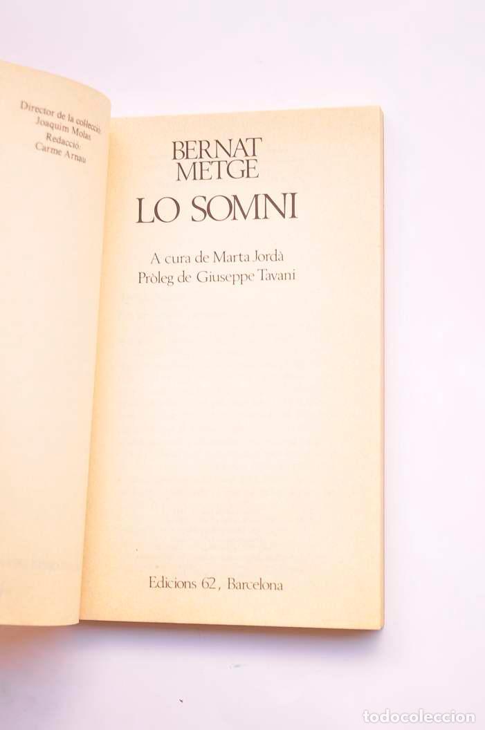 Libros: Lo somni - METGE, Bernat - Foto 2