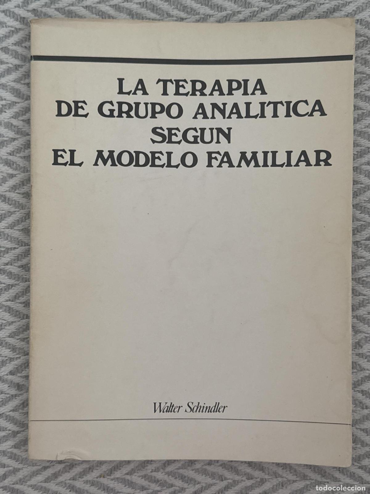 Libros: La terapia de grupo anal&iacute;tica seg&uacute;n modelo familiar - Walter Schindler