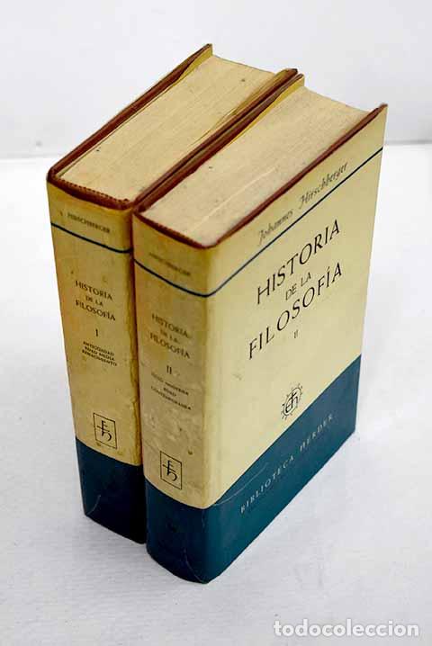 books: Historia de la filosof&iacute;a.- Hirschberger, Johannes