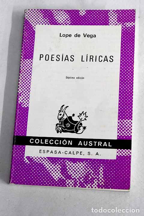 Libros: Poes&iacute;as l&iacute;ricas: Vega, Lope de.- Vega, Lope de