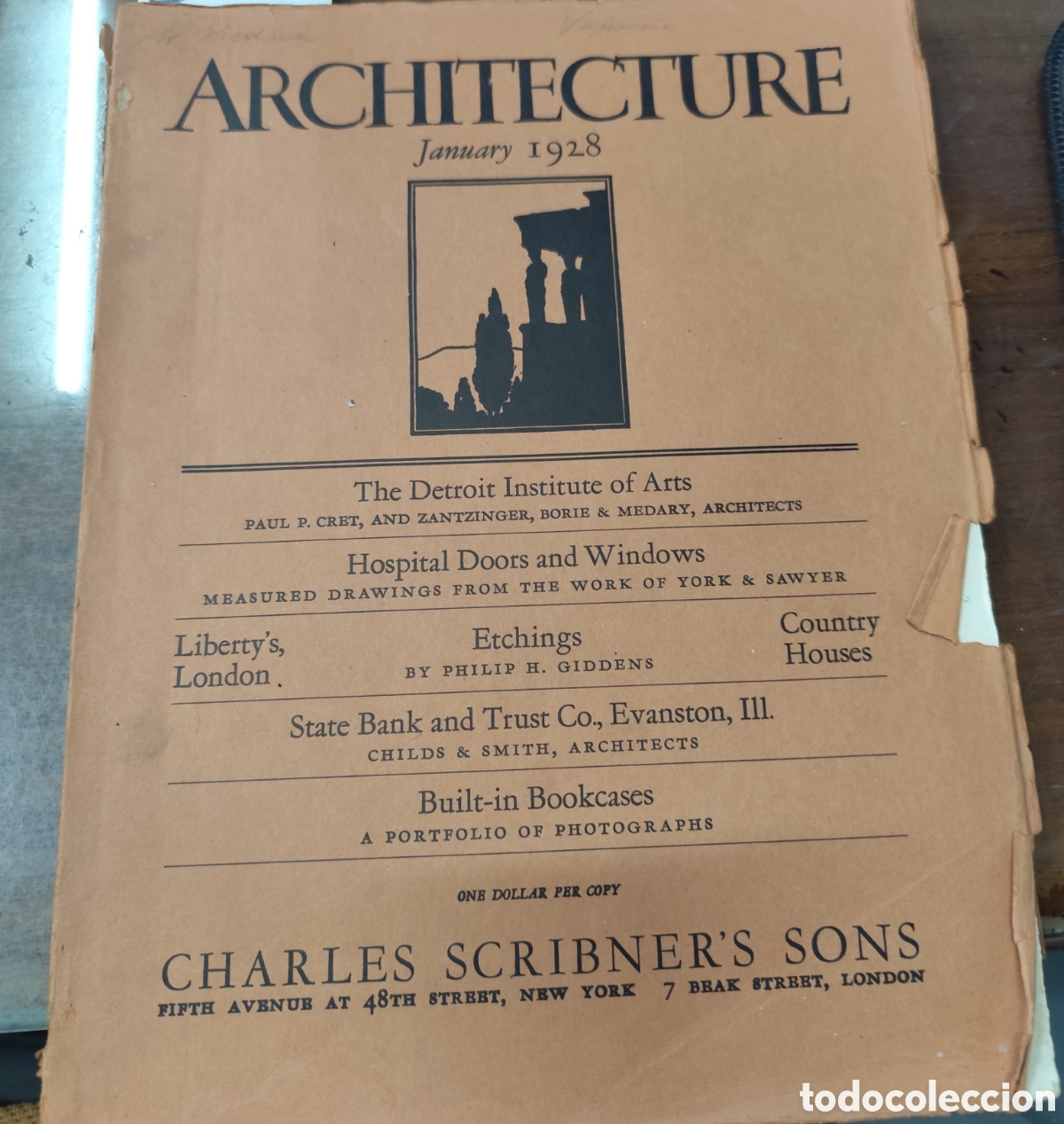 Livres: ARCHITECTURE. Vol. LVIL N&ordm; 1. Juanuary 1928. Arquitectura
