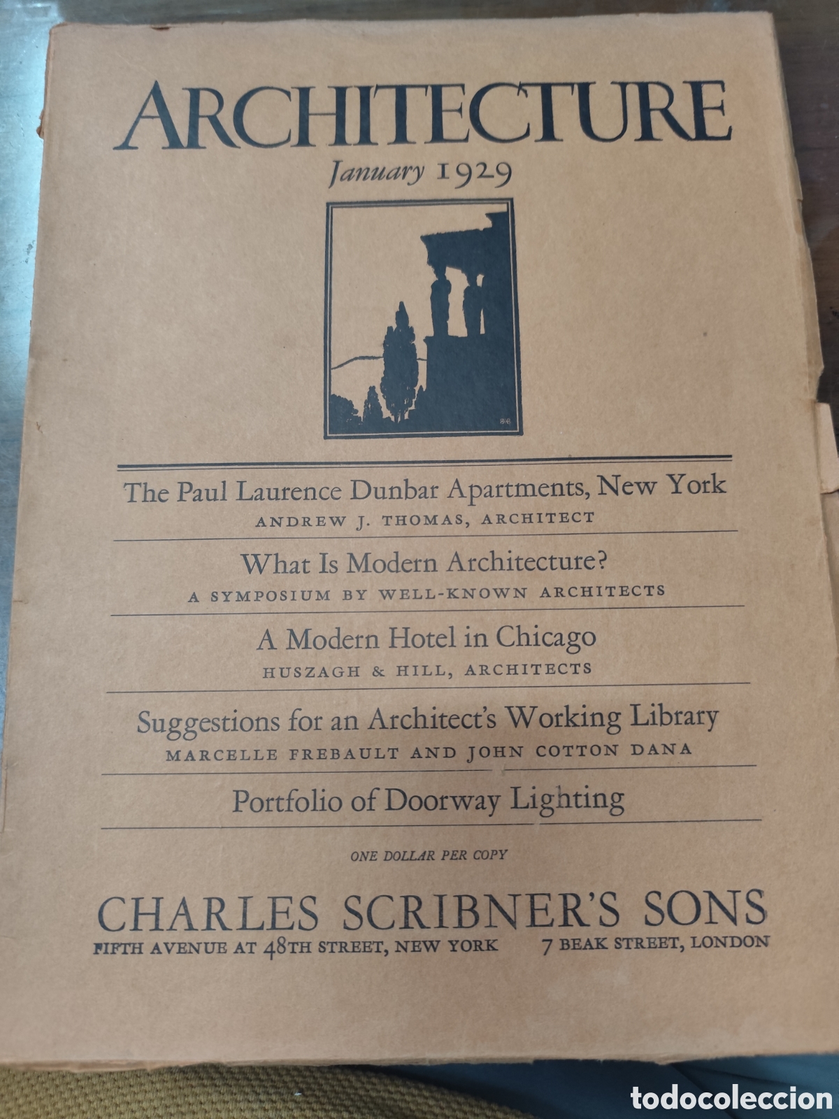 Libros: ARCHITECTURE Vol. LIX n&ordm; 1. Juanuary 1929. Arquitectura