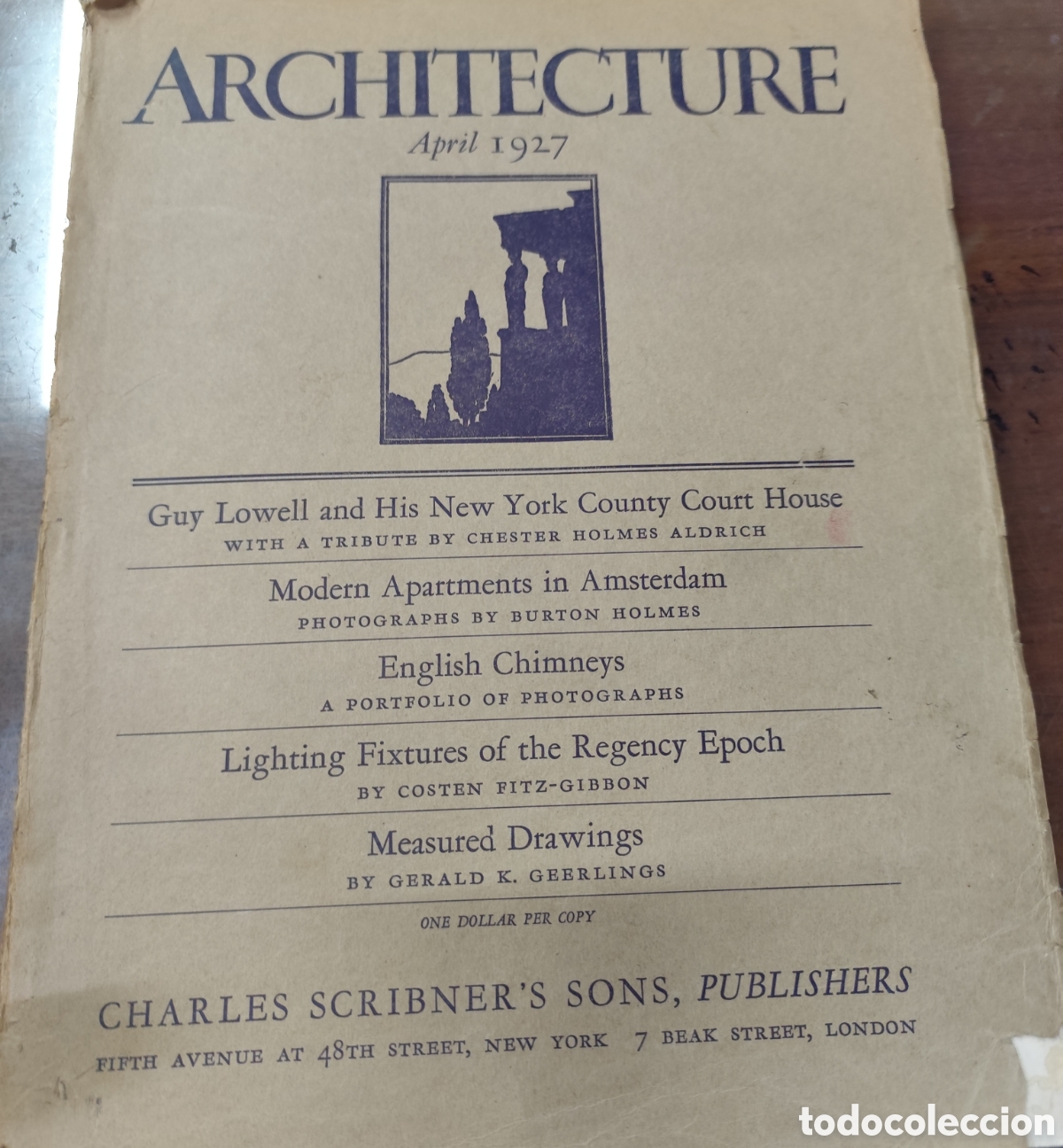 Libros: ARCHITECTURE Vol LV n&ordm; 4. April 1927. Arquitectura