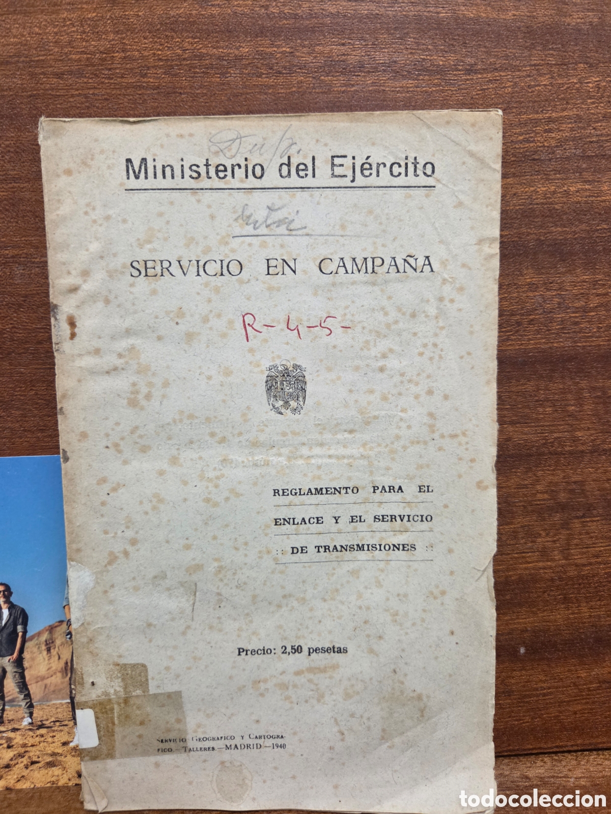 Libros: 1940...&rdquo;&rdquo;SERVICIO DE CAMPA&Ntilde;A&rdquo;&rdquo;...REGLAMENTO PARA EL ENLACE Y SERVICIO DE TRANSMISIONES...M. DEL EJ.