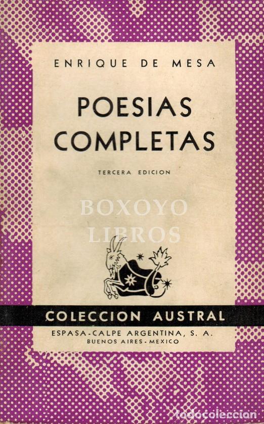 Livres: MESA, Enrique de. Poes&iacute;as completas