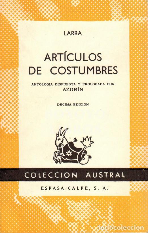Libros: LARRA. Art&iacute;culos de costumbres - Foto 1