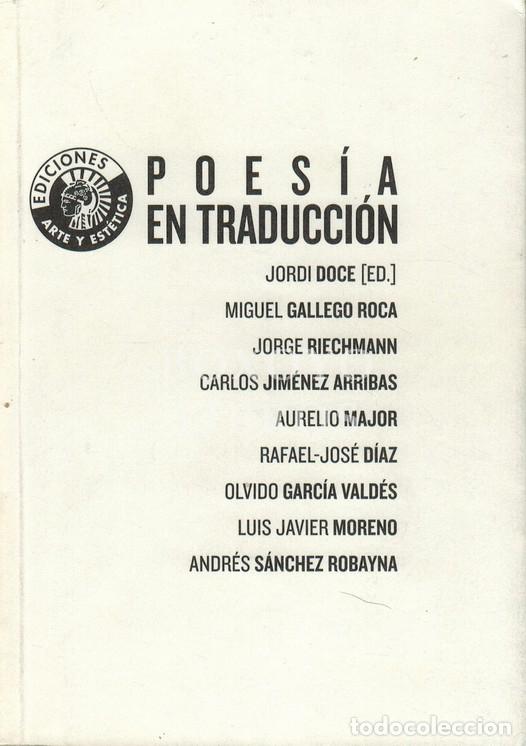 B&uuml;cher: DOCE, Jordi (ED.). Poes&iacute;a en traducci&oacute;n