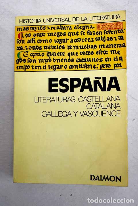 Libros: Espa&ntilde;a: literaturas castellana, catalana, gallega y vascuence.- Llopis, Jos&eacute; J.