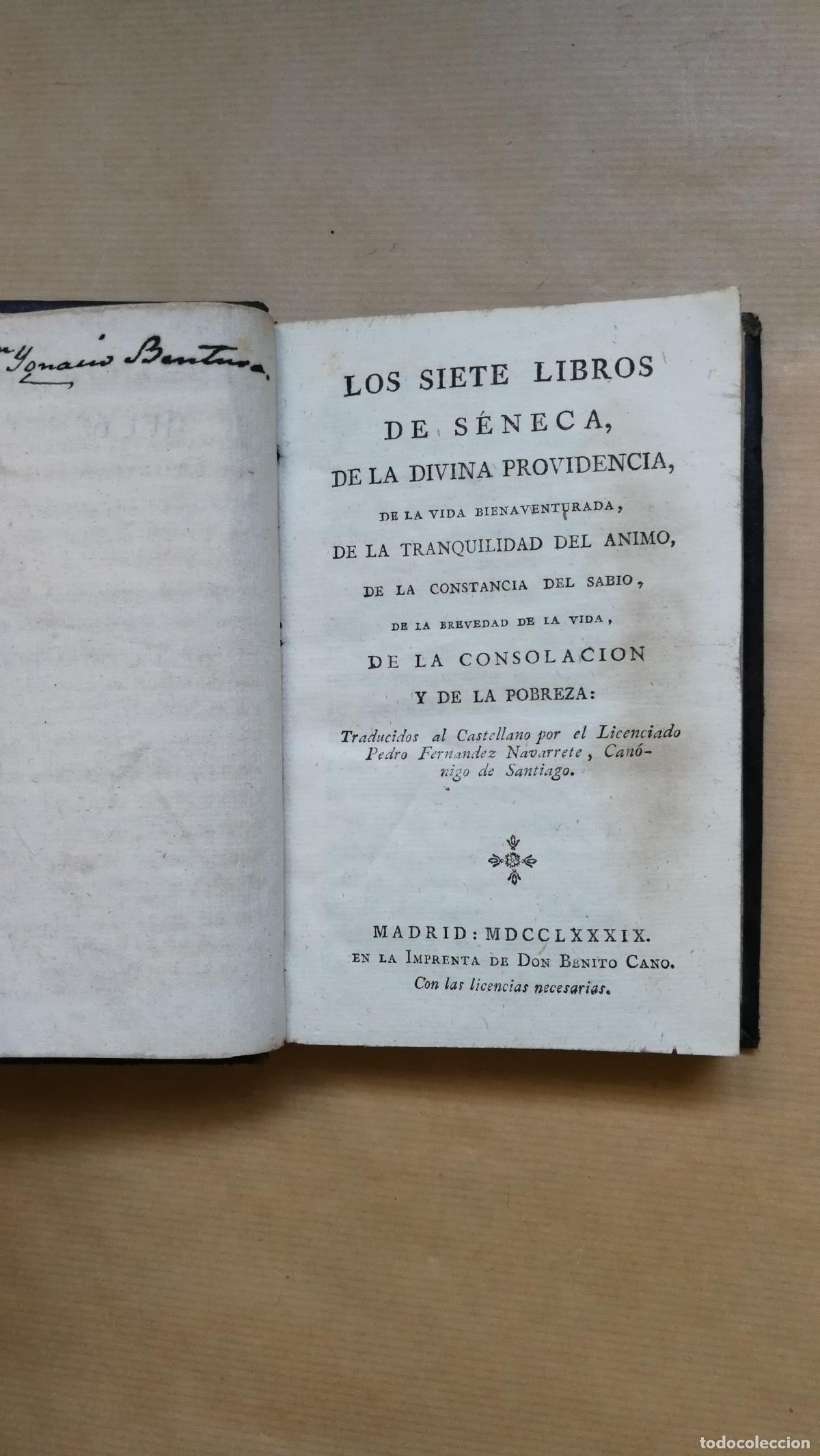 Livres: &rdquo;Los Siete Libros de Seneca, de la Divina Providencia .&rdquo; - S&eacute;neca.