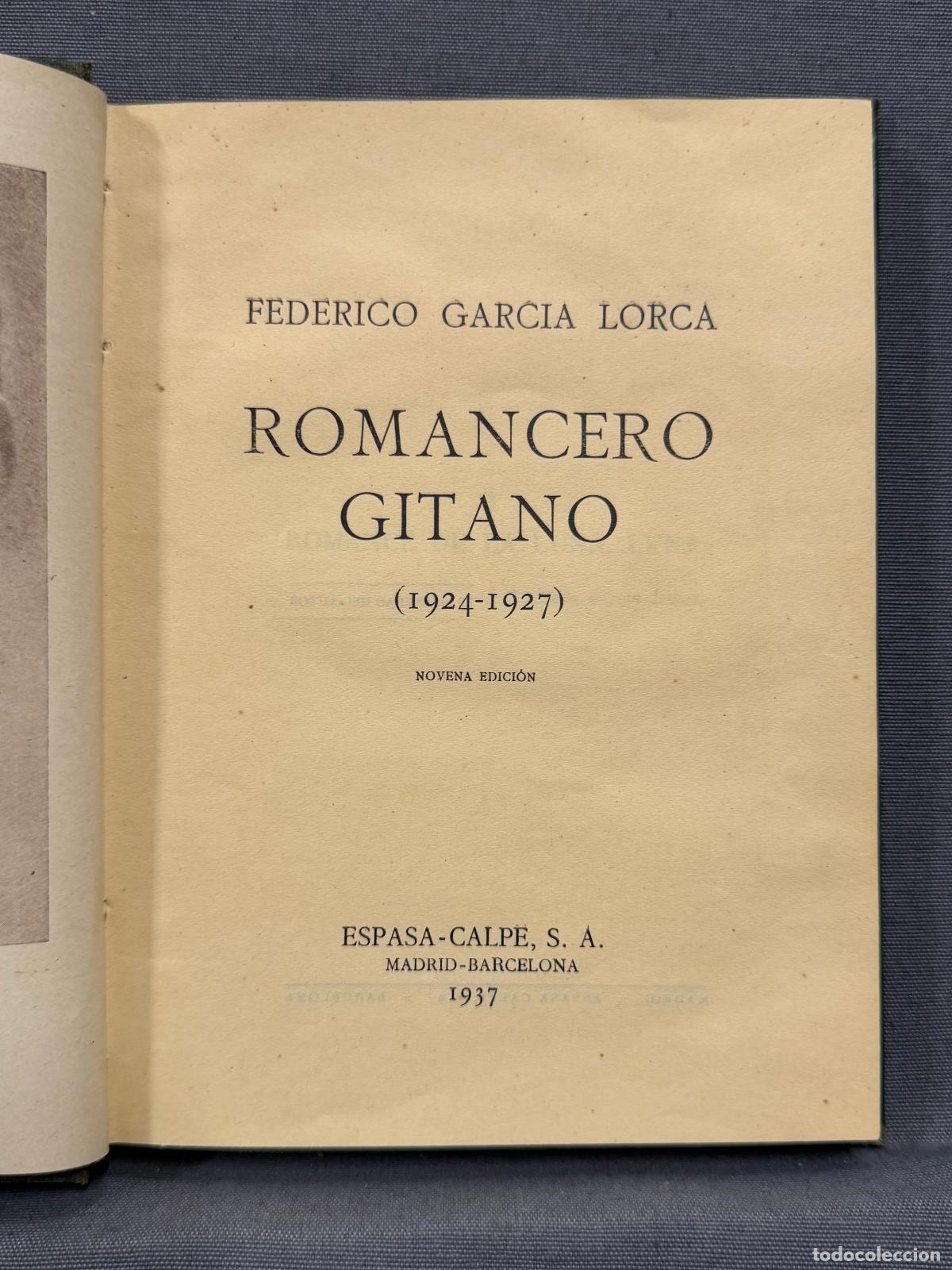 Libros: PRIMER ROMANCERO GITANO (1924-1927). - GARCIA LORCA, FEDERICO.