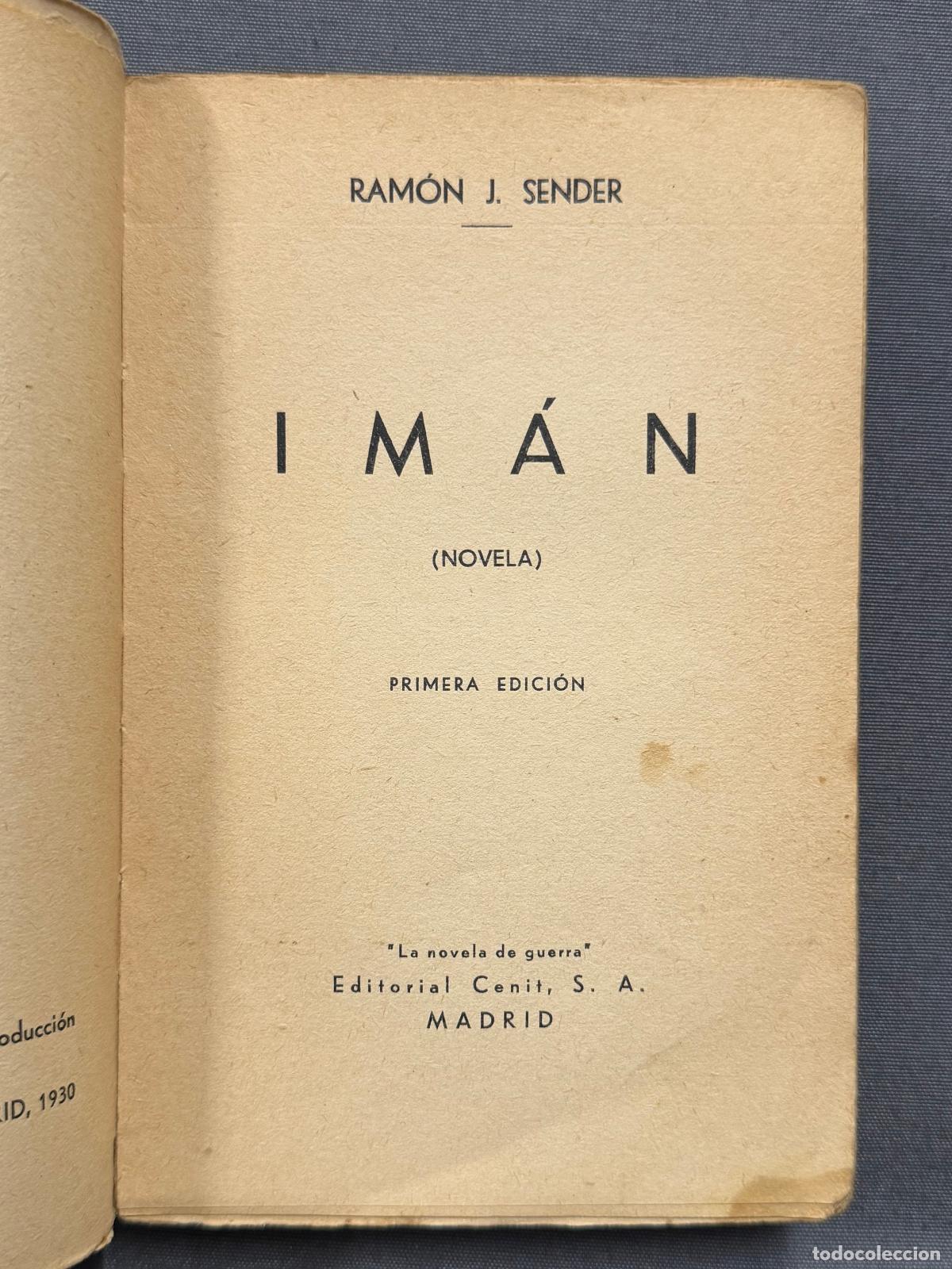Libros: IM&Aacute;N. Novela. - SENDER, RAMON J. - Foto 2