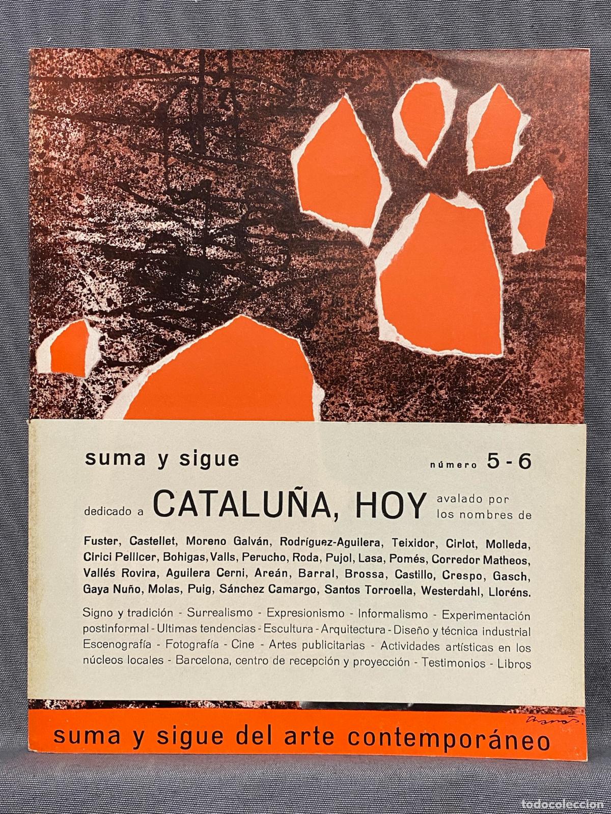 Libros: SUMA Y SIGUE DEL ARTE CONTEMPOR&Aacute;NEO. 5-6: CATALU&Ntilde;A HOY. REVISTA. Dibuix original d'Owe Pellsj&ouml;.
