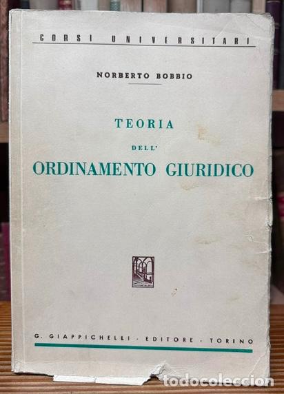 Libri di seconda mano: TEORIA DELL'ORDINAMENTO GIURIDICO - BOBBIO, Norberto