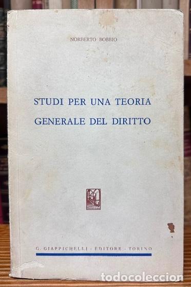 Libros: STUDI PER UNA TEORIA GENERALE DEL DIRITTO - BOBBIO, Norberto