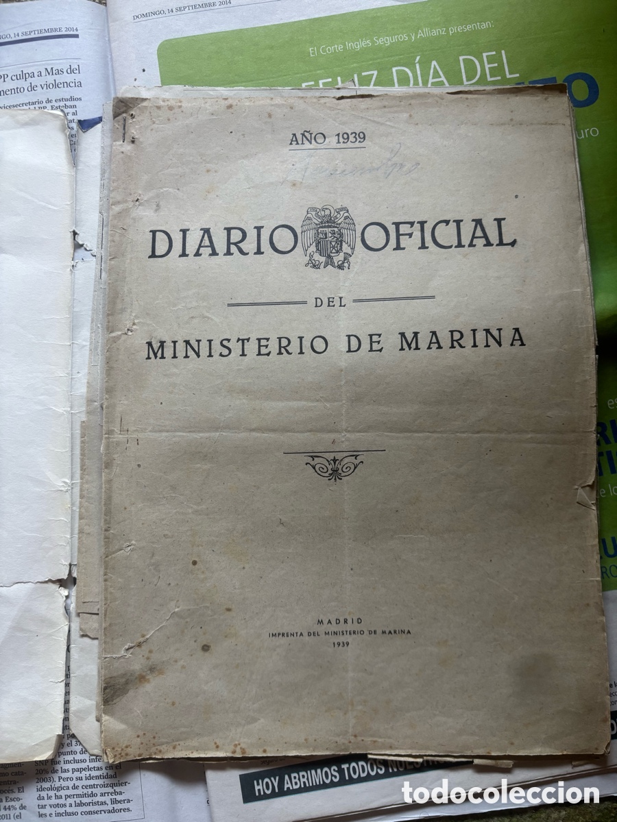 Libros: A&Ntilde;O 1939 DIARIO OFICIAL DEL - MINISTERIO DE MARINA