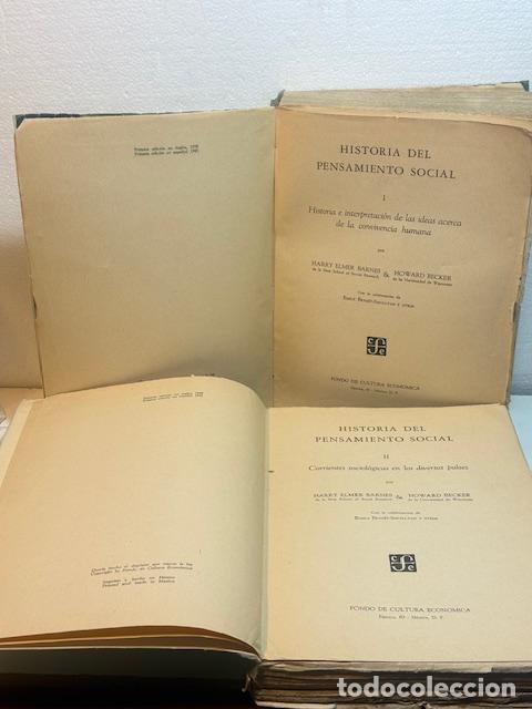 Libros: HISTORIA DEL PENSAMIENTO SOCIAL - Foto 2