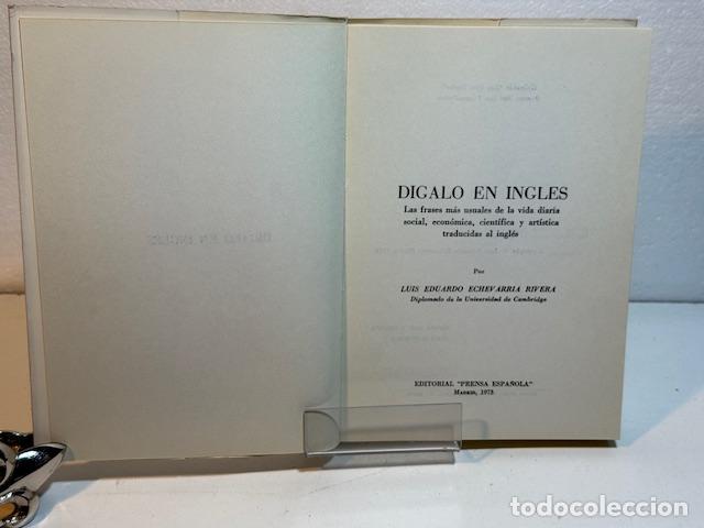 Libros: DIGALO EN INGLES - Foto 2
