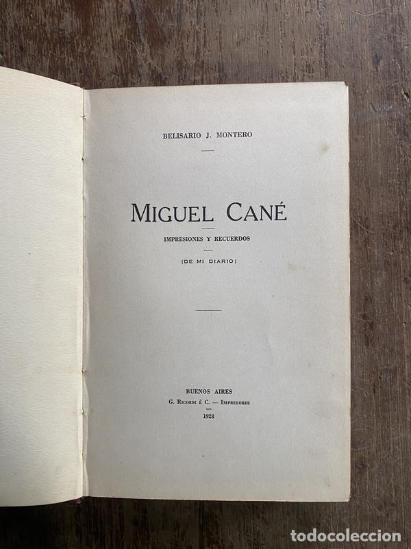 Livros em segunda m&atilde;o: Miguel Cane - Montero Belisario J.