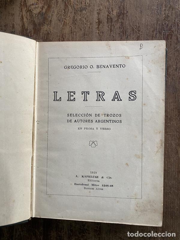 Libros: Letras - Benavento Gregorio O. - Foto 1