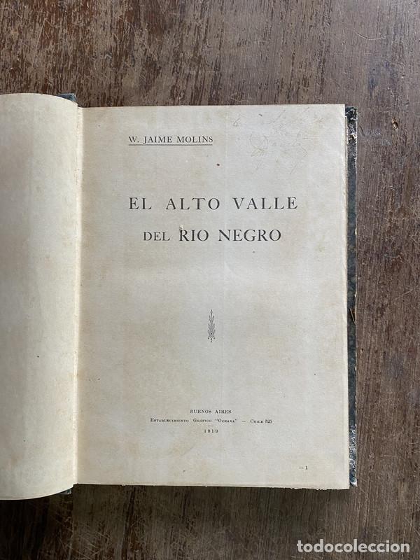 Libros: El Alto Valle del Rio Negro - Molins W. Jaime