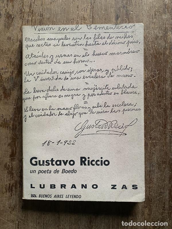 books: Gustavo Riccio un poeta de Boedo - Riccio Gustavo