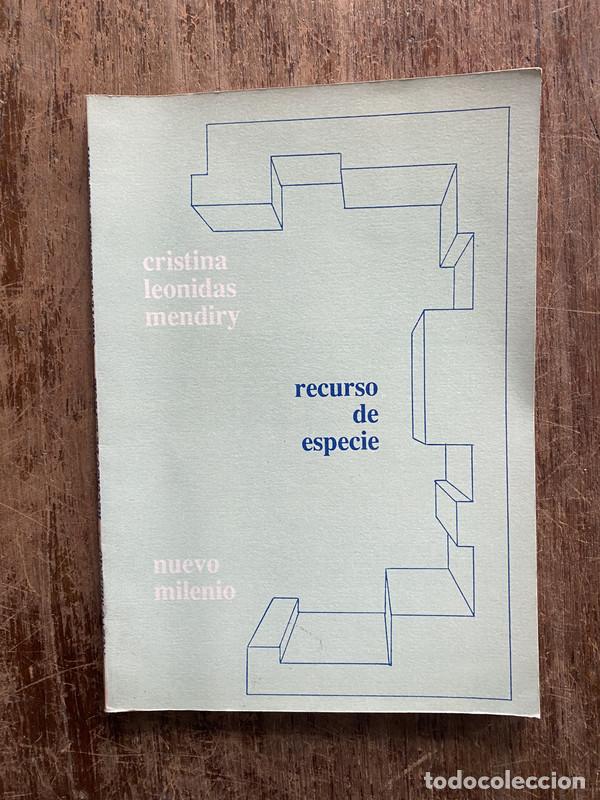 books: Recurso de especie - Mendiry Cristina Leonidas