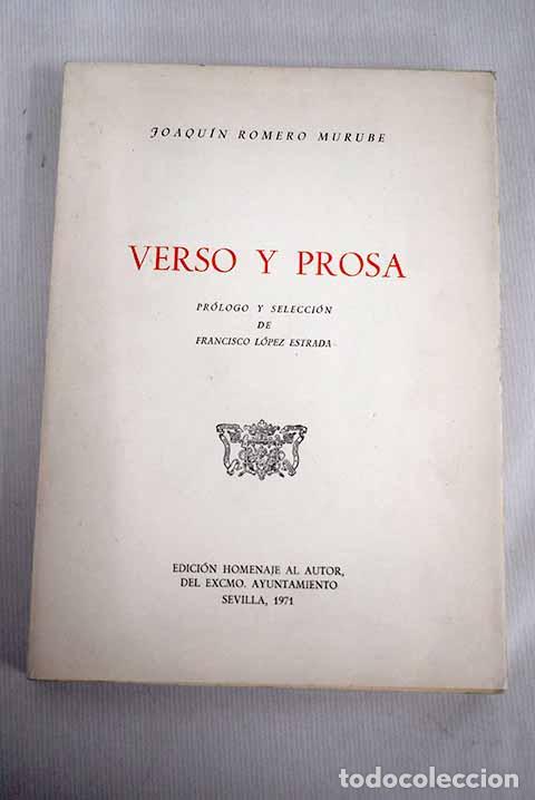 Libros: Verso y prosa: Romero Murube, Joaqun.- Romero Murube, Joaqun