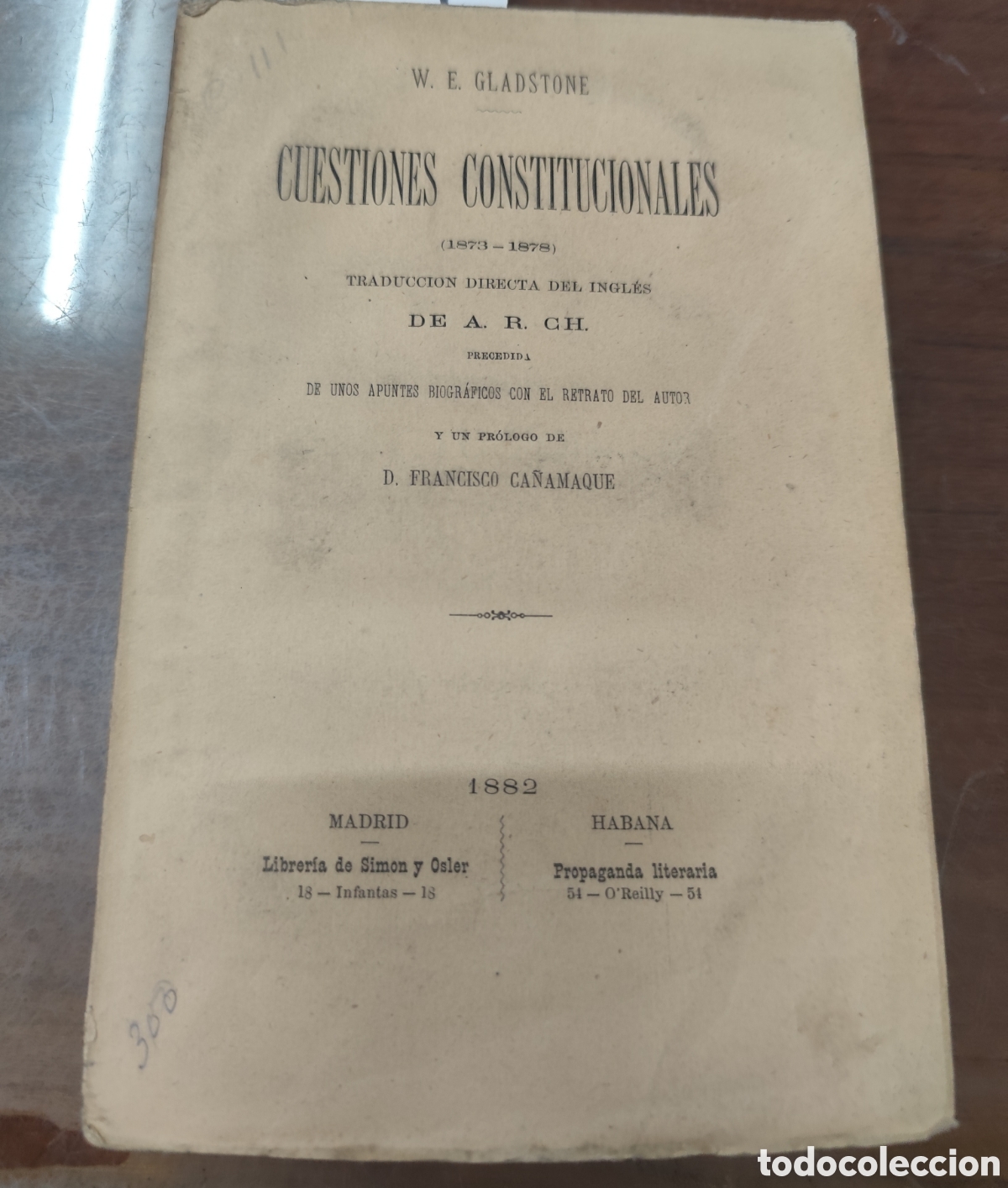 Libros: CUESTIONES CONSTITUCIONALES 1873-1879. A&ntilde;o 1882 - GLADSTONE,W. E.