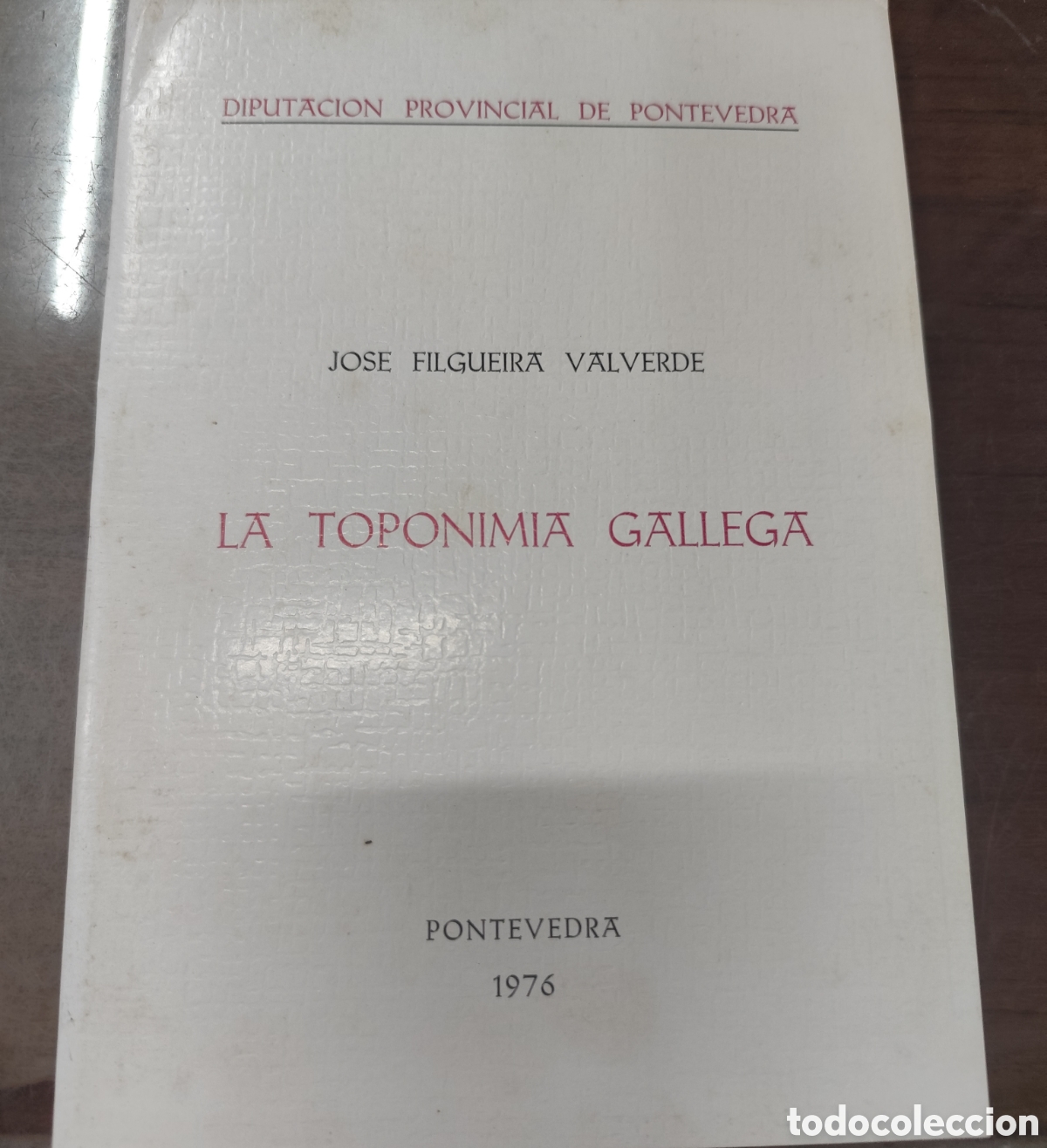 Libros: LA TOPONIMIA GALLEGA. 1&ordf; Edici&oacute;n. A&ntilde;o 1976. Galicia - FILGUEIRA VALVERDE,Jos&eacute;
