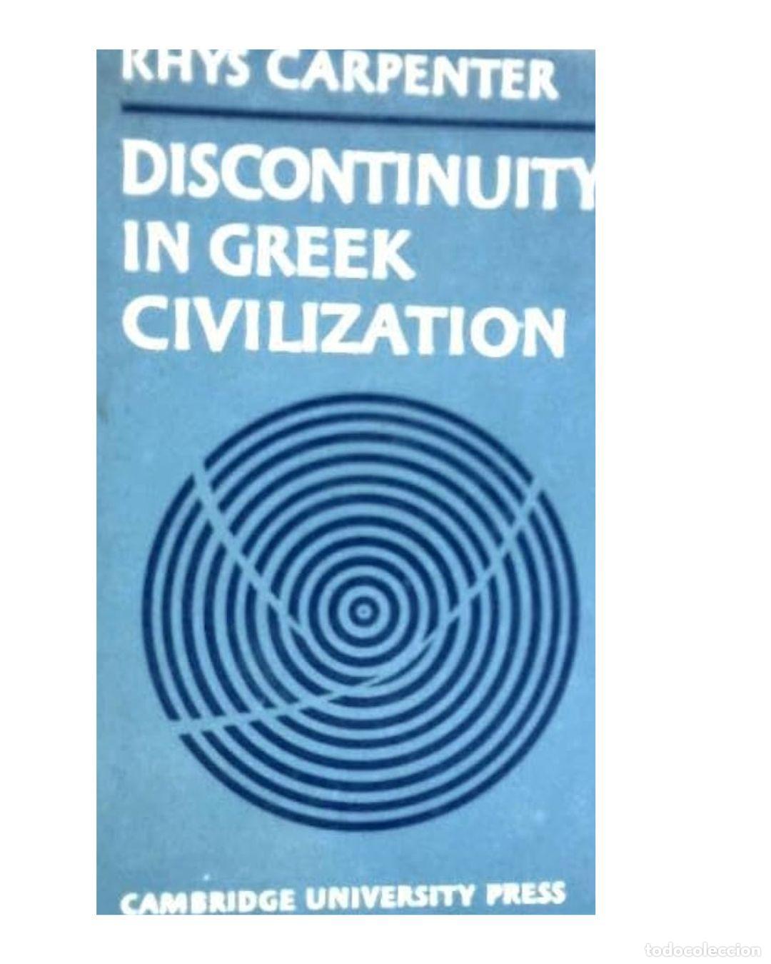 Libros: Discontinuity in greek civilization - Rhys Carpenter