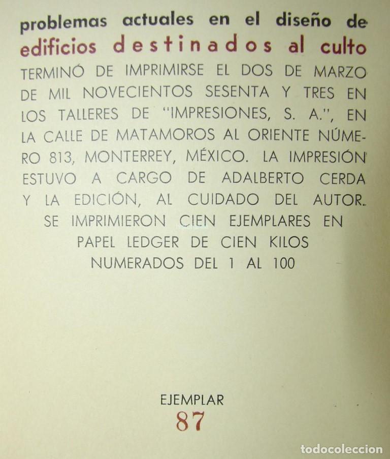 Libros: Edificios Destinados al Culto. 1963. Manuel Rodriguez Vizcarra. Raro. HImx - Foto 2