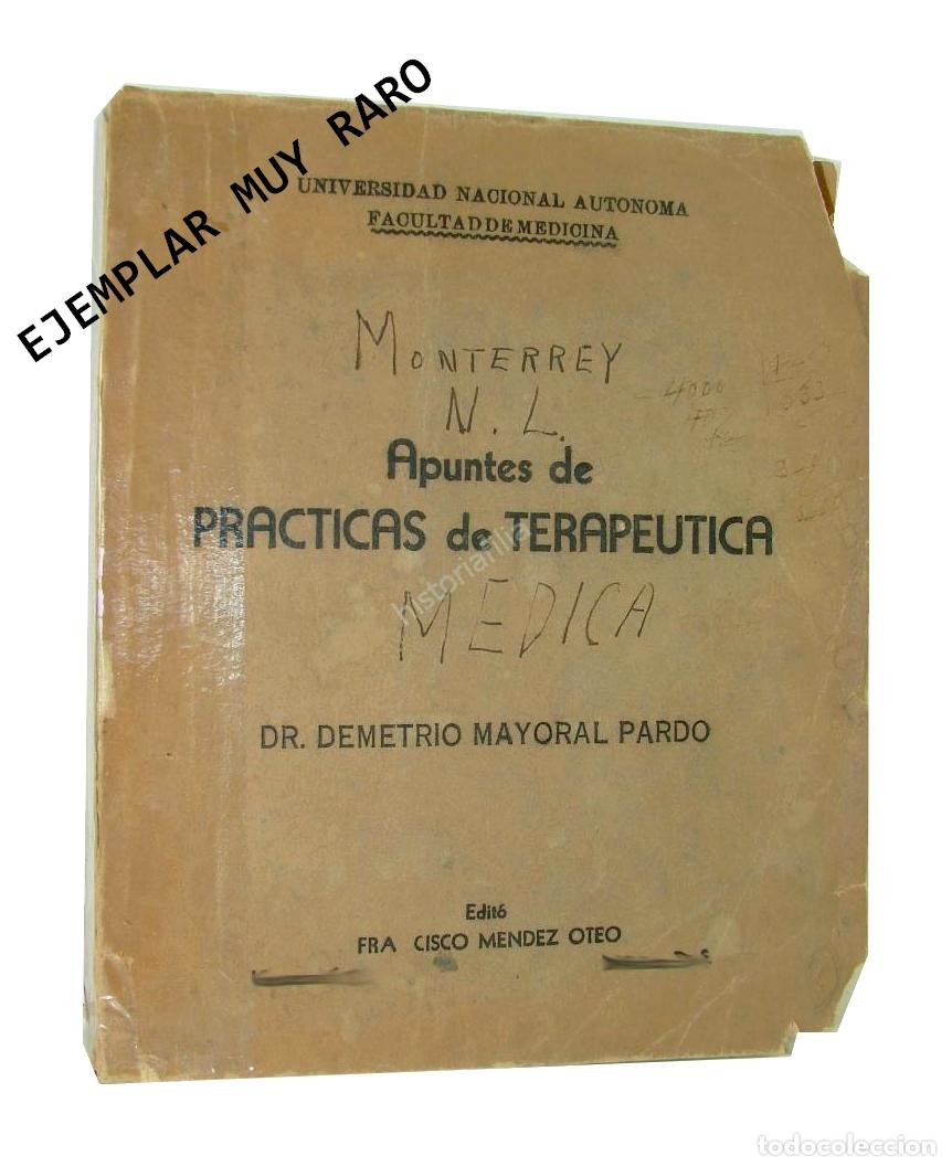 Libros: Terapeutica 1937 Demetrio Mayoral Pardo Ineditos , Raro