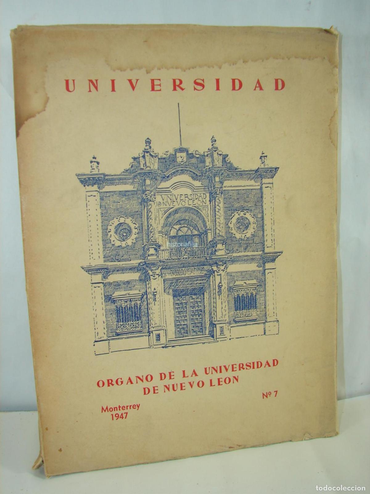 Libros: Revista Universidad 1946 No 7 Raul Rangel Frias Uanl