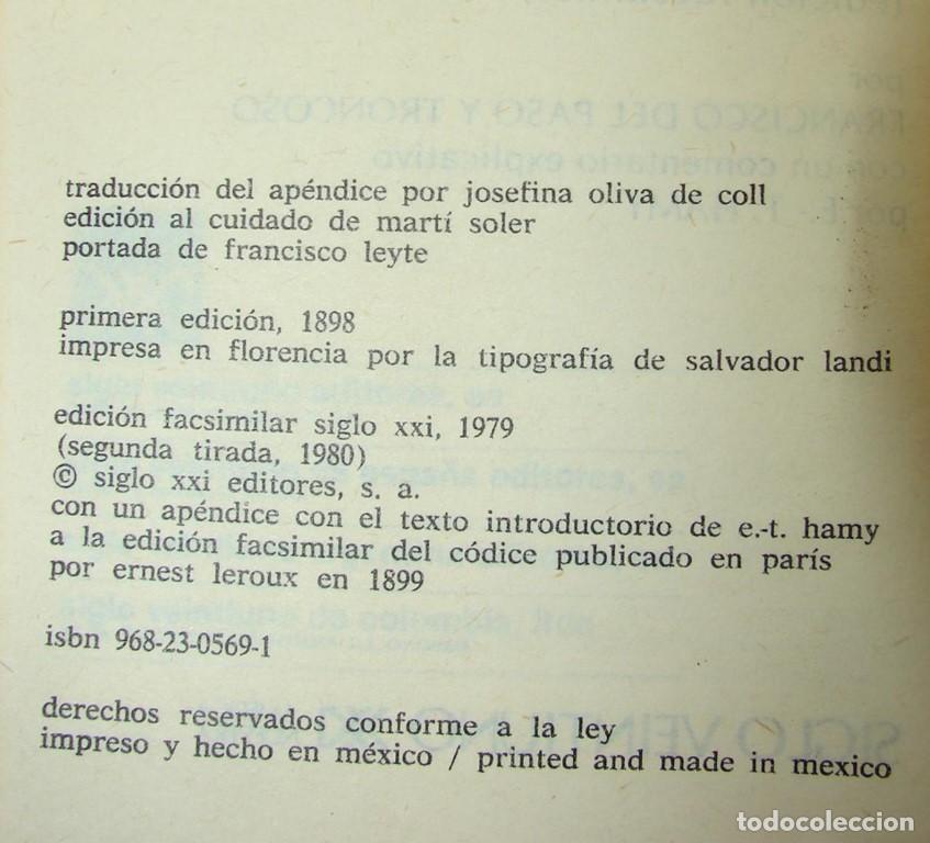 Libros: Codice Borbonico. 1979. Francisco Del Paso Troncoso, Himx - Foto 2
