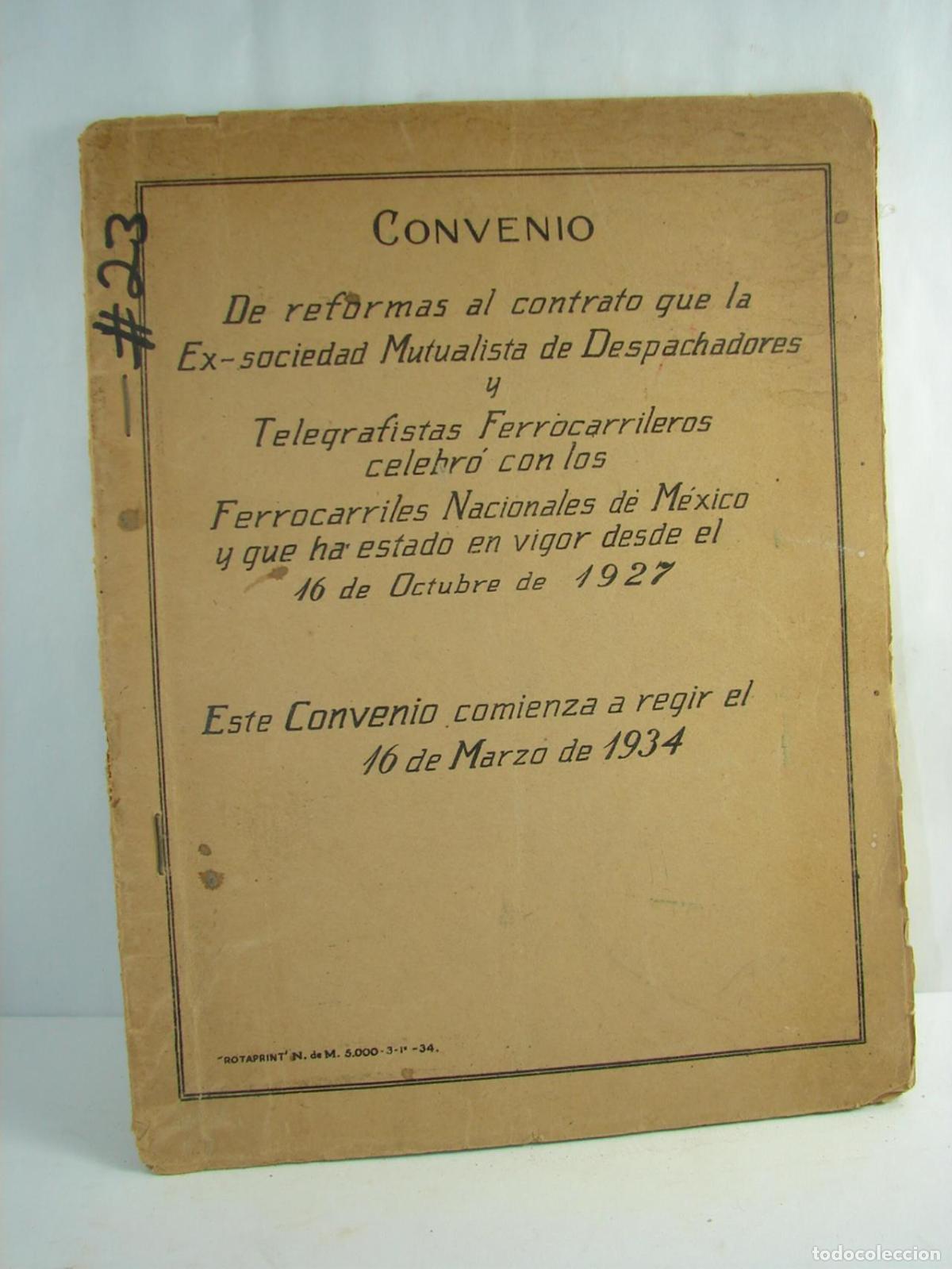 Libri di seconda mano: Convenio Al Contrato Colectivo De Telegrafistas 1934 Raro