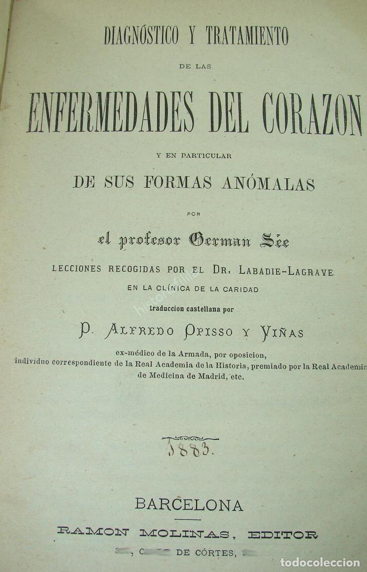 books: Enfermedades Del Corazon, German See 1883 Mdn Lnu Raro