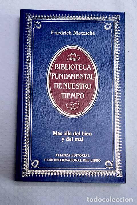 books: M&aacute;s all&aacute; del bien y del mal.- Nietzsche, Friedrich
