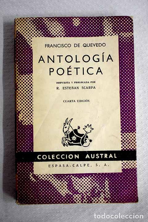 Libros: Antolog&iacute;a po&eacute;tica: Quevedo y Villegas, Francisco de.- Quevedo y Villegas, Francisco de