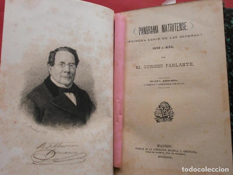 Libros: PANORAMA MATRITENSE (Primera Serie de las Escenas.) 1832 a 1835, por El Curioso Parlante. Escenas Ma
