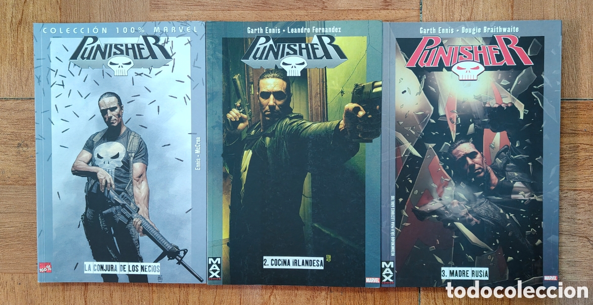 books: 100% Marvel Punisher � 3 N&uacute;meros (1-2-3) - Garth Ennis / Varios