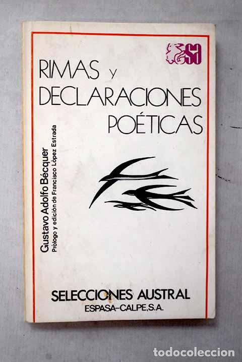 Libros: Rimas y declaraciones po&eacute;ticas.- B&eacute;cquer, Gustavo Adolfo
