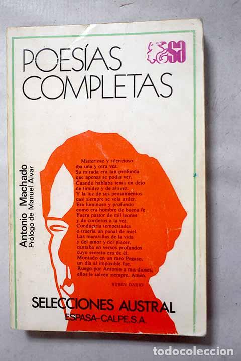 Libros: Poes&iacute;as completas: Machado, Antonio.- Machado, Antonio