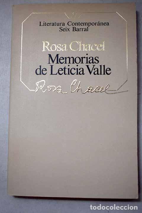 Libros: Memorias de Leticia Valle.- Chacel, Rosa
