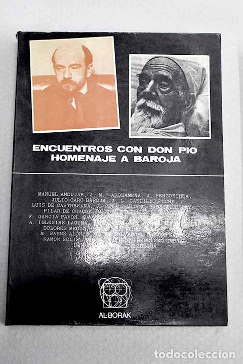 Livros em segunda m&atilde;o: Encuentros con Don P&iacute;o: Homenaje a Baroja