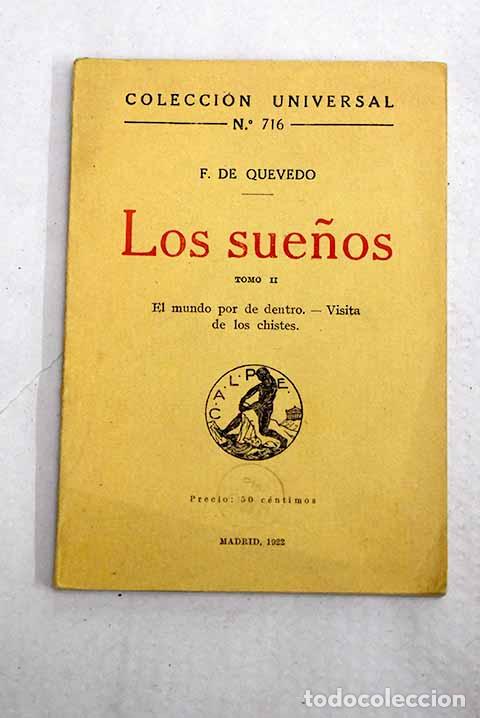 Libros: Los sue&ntilde;os, tomo II: Quevedo y Villegas, Francisco de.- Quevedo y Villegas, Francisco de