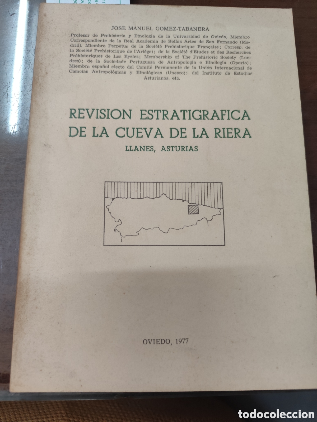 books: REVISION ESTRATIGRAFICA DE LA CUEVA DE LA RIERA. Llanes,Asturias. A&ntilde;o 1977 - GOMEZ TABANERA,Jos&eacute; Man