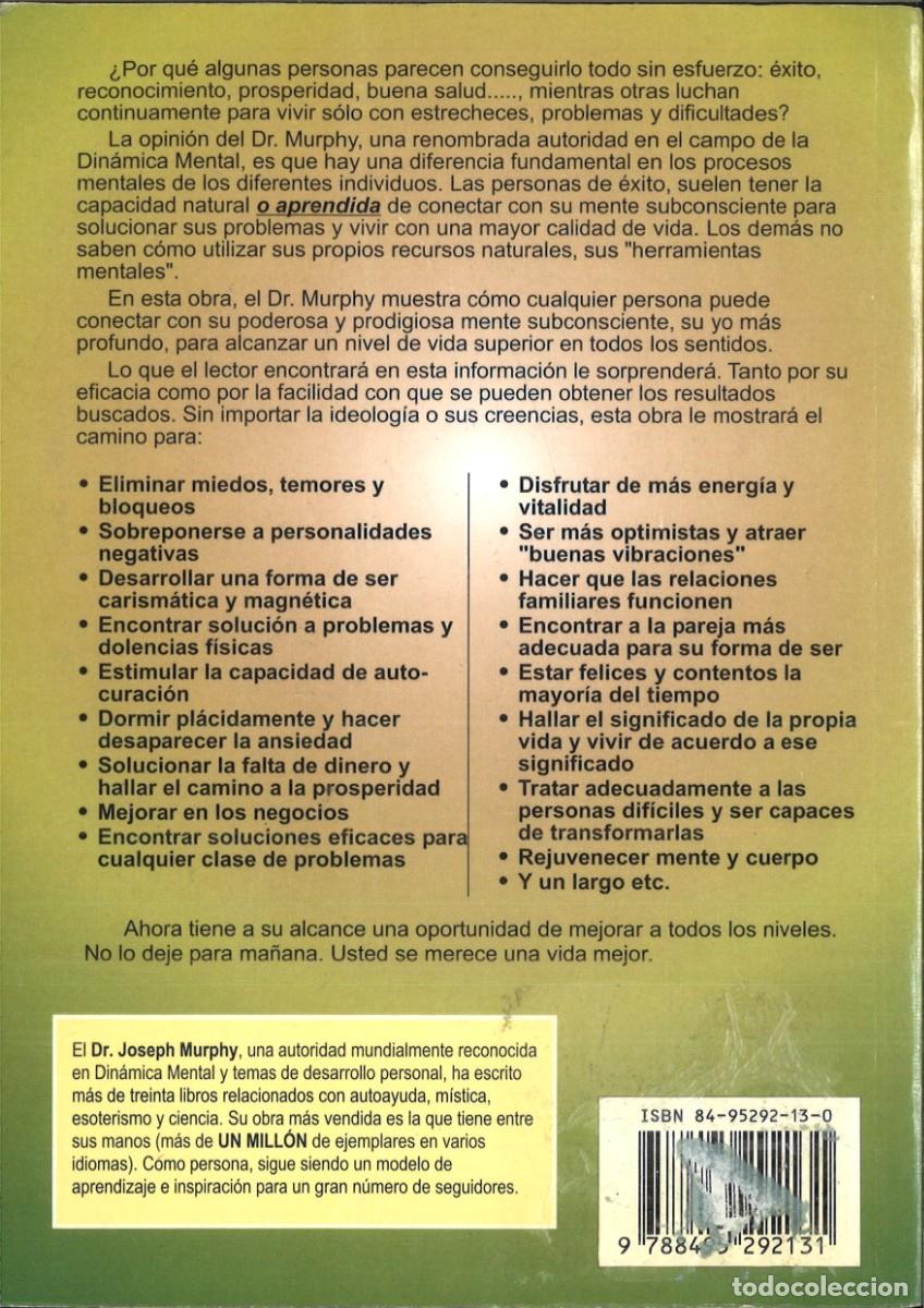 Libros: EL PODER DE LA MENTE SUBSCONSCIENTE. Joseph Murphy - Foto 2
